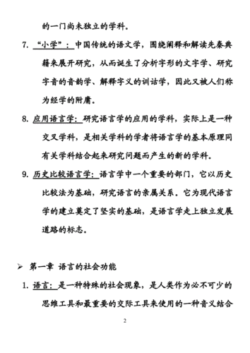 北京语言大学语言学纲要名词解释复习.doc