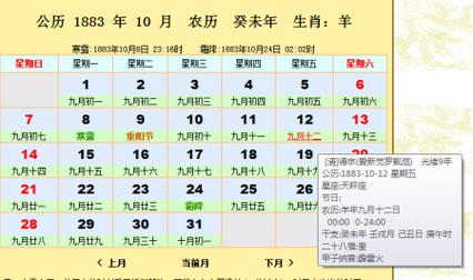 农历1883年9月12日属猪的是什么星座