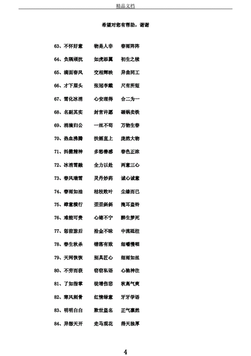 四字成语大全集.docx 5页